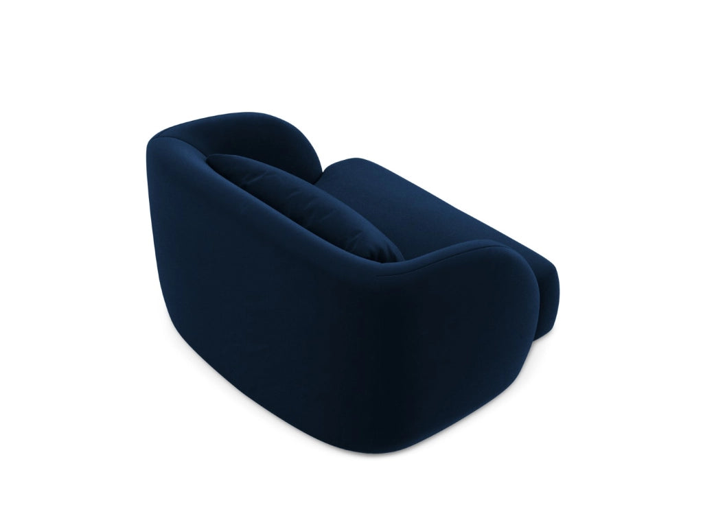 Cosmopolitan Design - Poltrona "Tulum" in velluto blu reale 