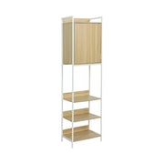 Modulo armadio con 5 ripiani e 1 anta, bianco
