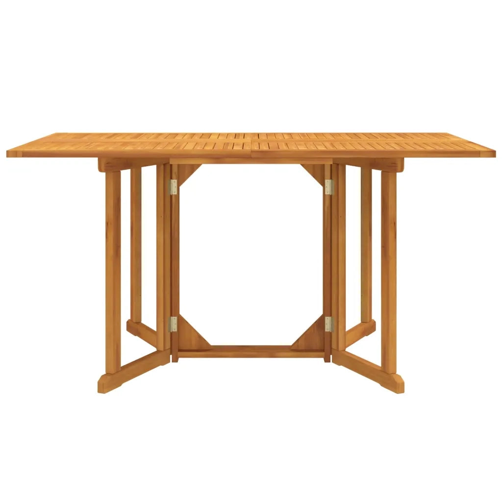 Tavolo Giardino Pieghevole a Farfalla 150x90x75cm Massello Teak 362751