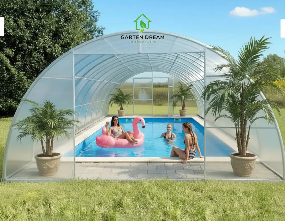 Copertura per Piscina Garten Dream SERENA 4x10 m con Policarbonato 4 mm