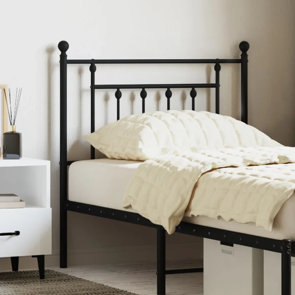 Testiera di Ricambio in Metallo Nero 80 cm 353564