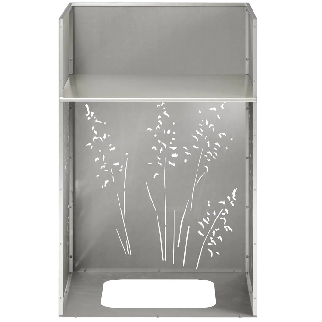 Vaso da giardino 2 pz Argento 50 x 50 x 75 cm Acciaio Inox 8005773