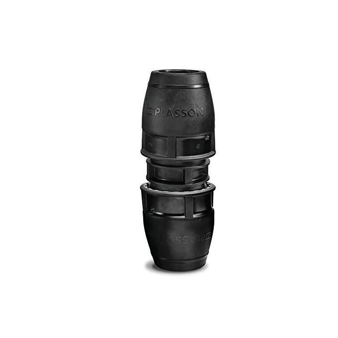 Plasson 7609832 Slide N' Seal Accoppiatore Universale Antiscivolo 31-35 mm per Tubi in Rame PVC PEAD PP colore Nero