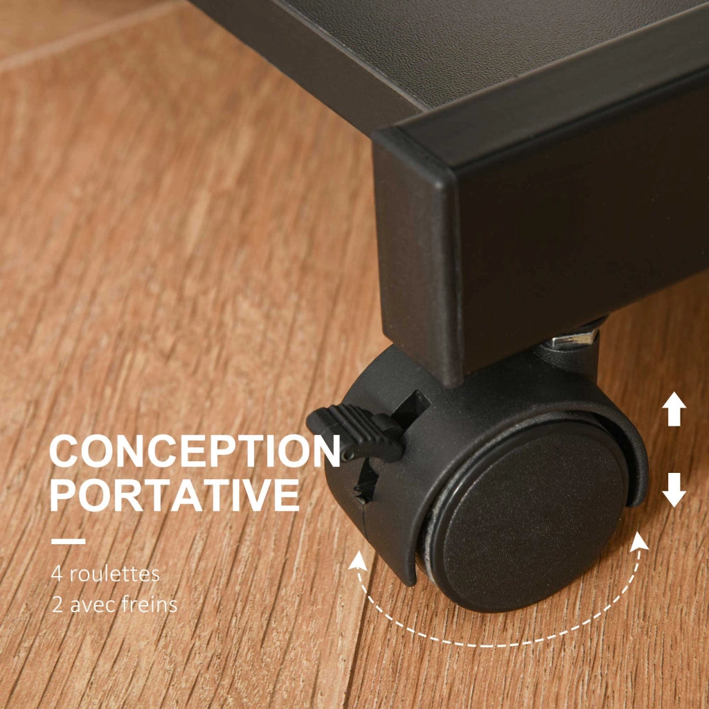 Scrivania per computer con ruote ¨C Zephmum ¨C Nero