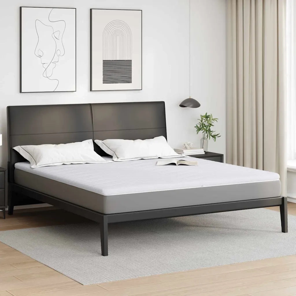 Topper per materasso Bianco 180 x 200 cm Tessuto a maglia 4106410