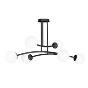 Emibig lampadario HALDOR nero/bianco 6xE14 metallo vetro