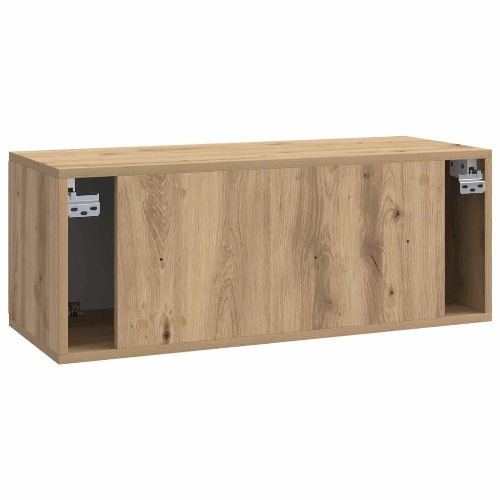 Mobile Porta TV da Muro-Credenza per TV sospesa Rovere Artigianale 78,5 x 31 x 30 cm 354767