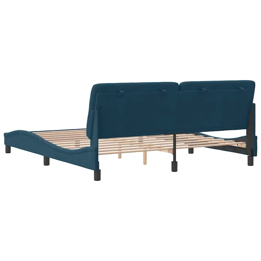 Giroletto senza Materasso Blu 180x200 cm in Velluto 3207939