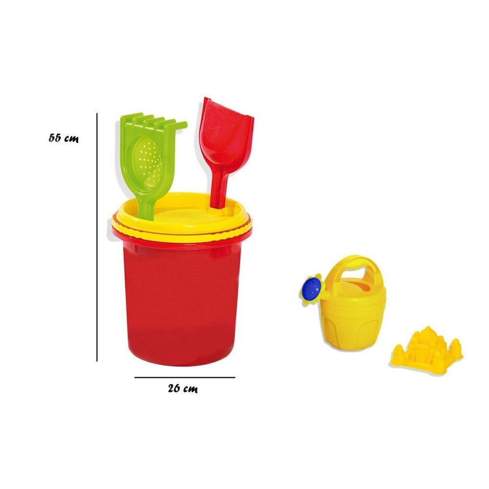 Trade Shop - Completo Secchiello Accessori Palette Giochi Mare Jumbo In Rete Bambini 114275 -