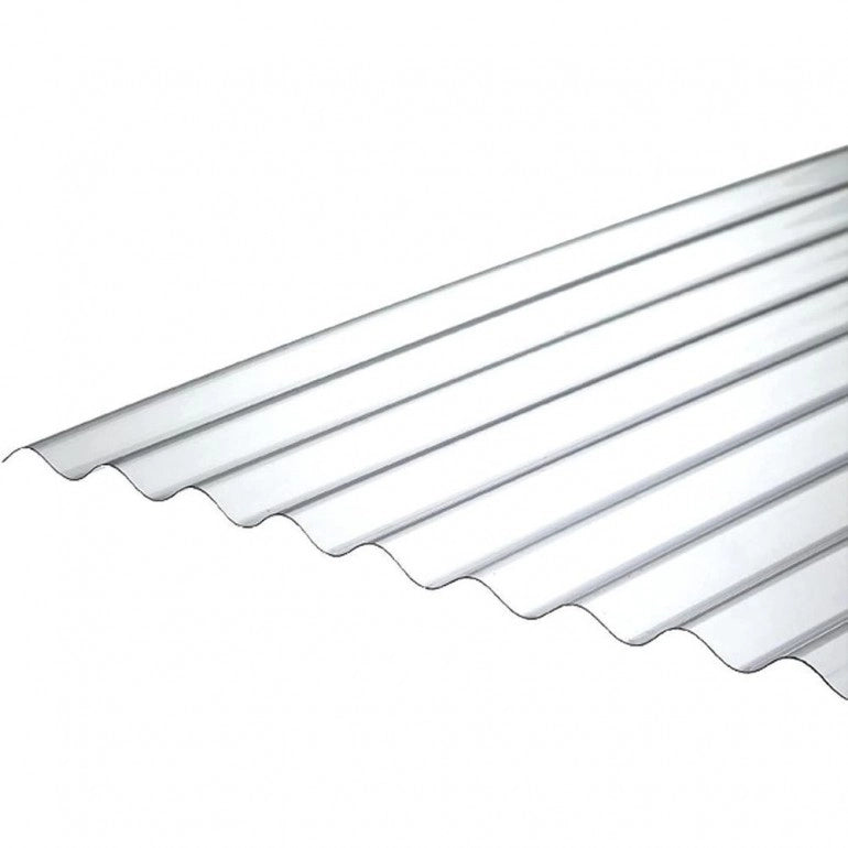 1 Lastra di Policarbonato Corrugato "SuperDur" ONDA 76/18 CLEAR 1265X3000mm con protezione UV