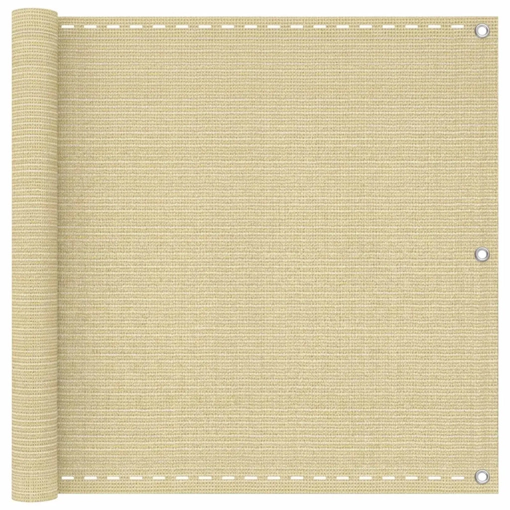 Schermo da balcone-Pannello per balcone Beige 75 x 800 cm HDPE e alluminio
