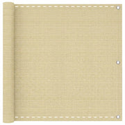 Schermo da balcone-Pannello per balcone Beige 75 x 800 cm HDPE e alluminio