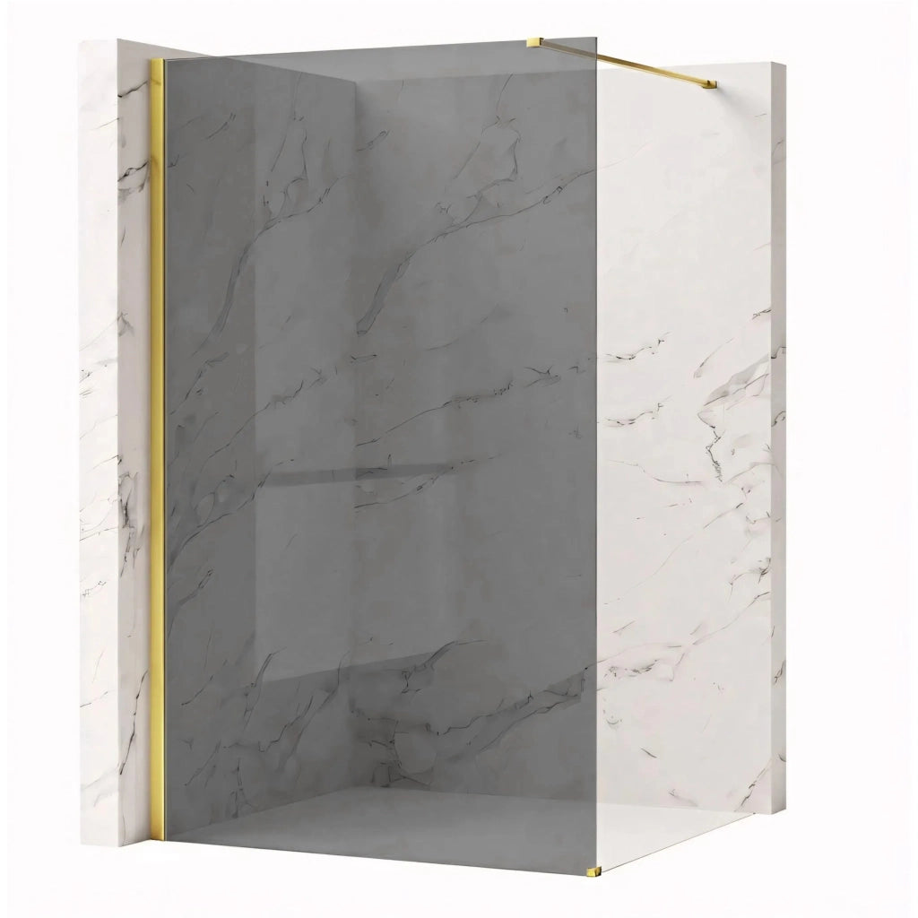 Parete Doccia Rea Flexi Grey / Gold 80
