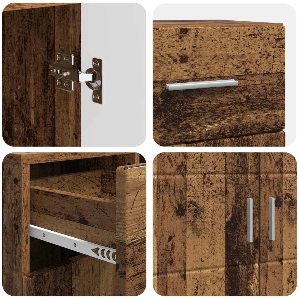 Armadio in Legno con cassetto Legno vecchio 88,5 x 30,5 x 73 cm CFW2008948