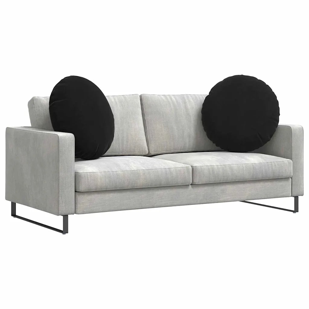 Cuscini per Seduta 2 pcs Nero Ø 80 x 29 cm Velluto 42014254
