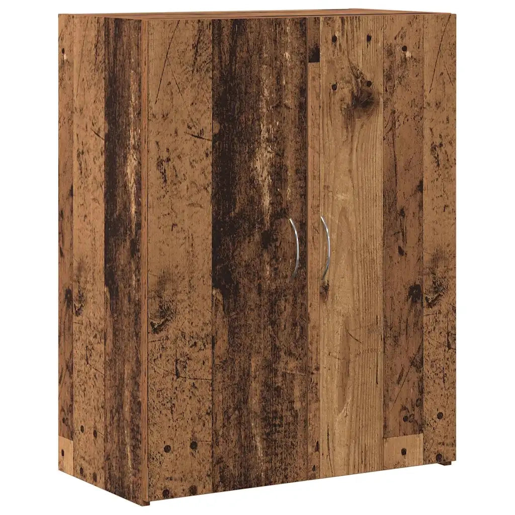 Mobile per Ufficio con porta Rovere Nero 70 x 32 x 77.5 cm 869120