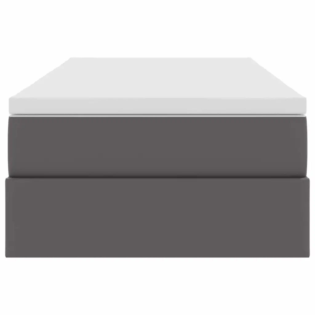 Letto con contenitore e materasso Grigio 90 x 200 cm