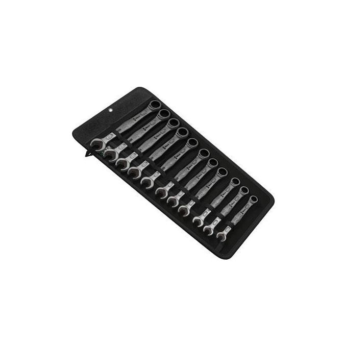 Wera 5020000000 6000 Joker Kit con chiavi combinate a cricchetto 11 pezzi 8-19 mm angolo di richiamo 30° doppio esagono 80 denti colore Nero