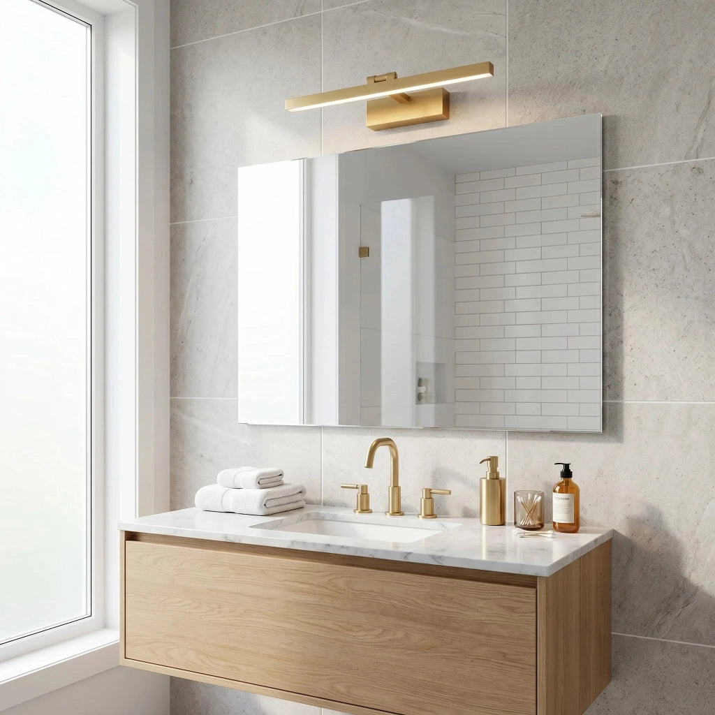 Applique Da Bagno Led APP1865-1W 80 Cm Brush Gold