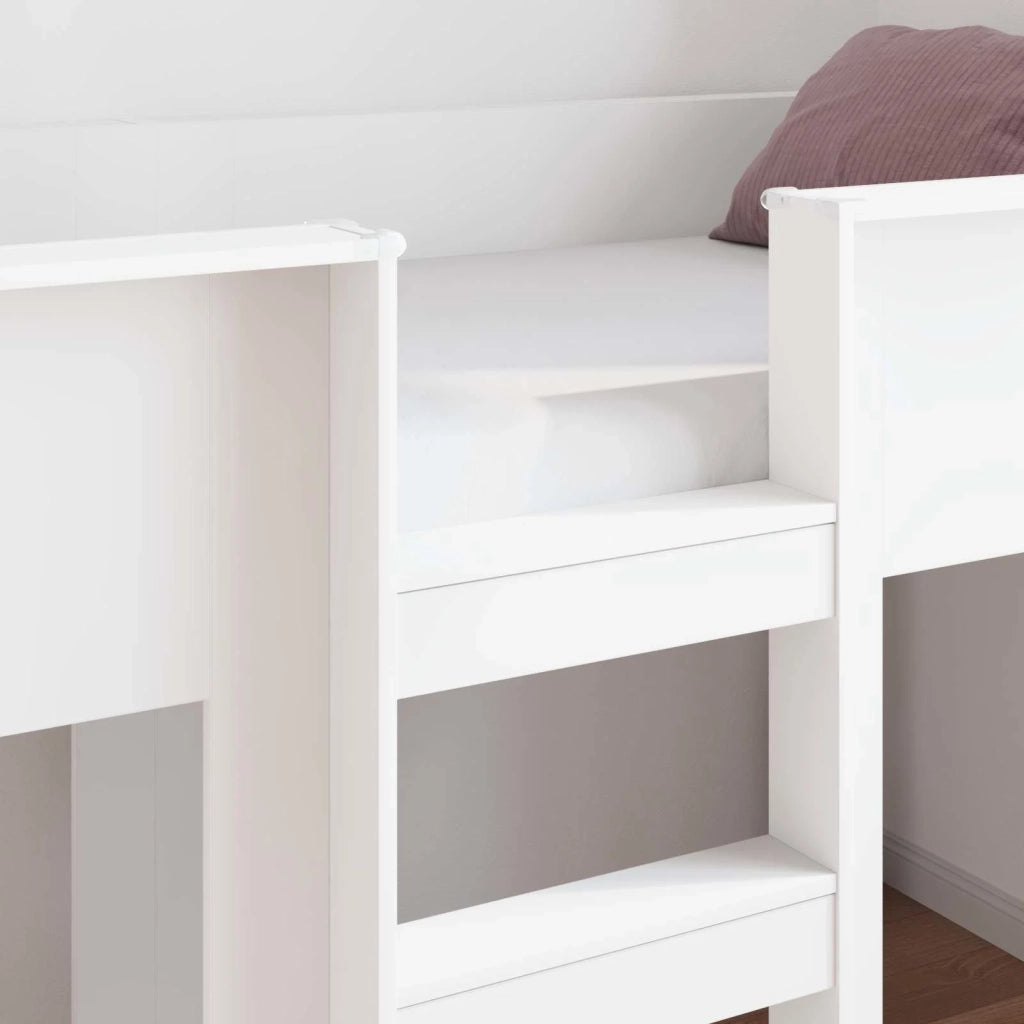 Letto a Castello per Bambini | Letto Infantile | Lettino Bianco 90 x 200 cm