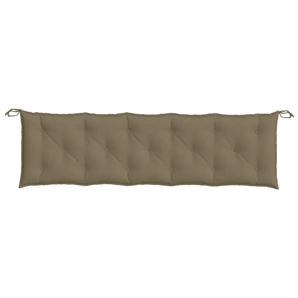 Cuscini Panca Giardino 2 pz-Set di 2 Cuscini per panchina da esterno Tortora M¨¦lange 180x50x7 cm Tessuto