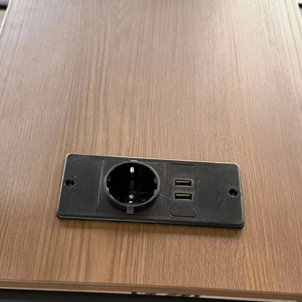 Letto a castello con scrivania, LED, USB e spazio contenitivo