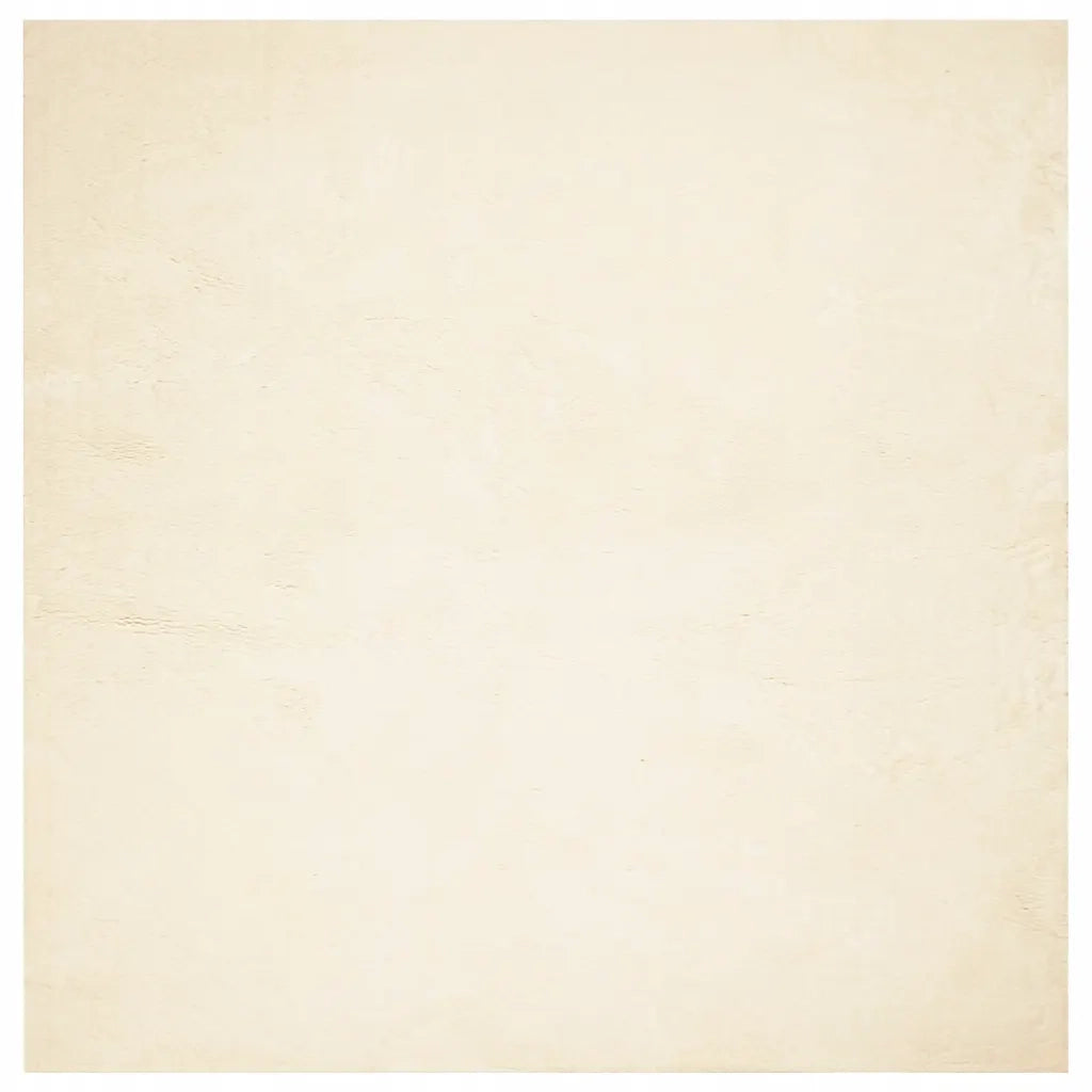 Tappeto a Pelo Corto HUARTE Morbido e Lavabile Crema 240x240 cm 375044