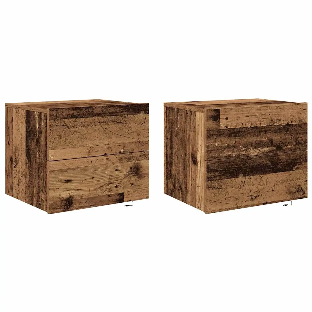 Armadio da Notte 2 pcs Legno vecchio 50 x 39 x 41 cm 863073