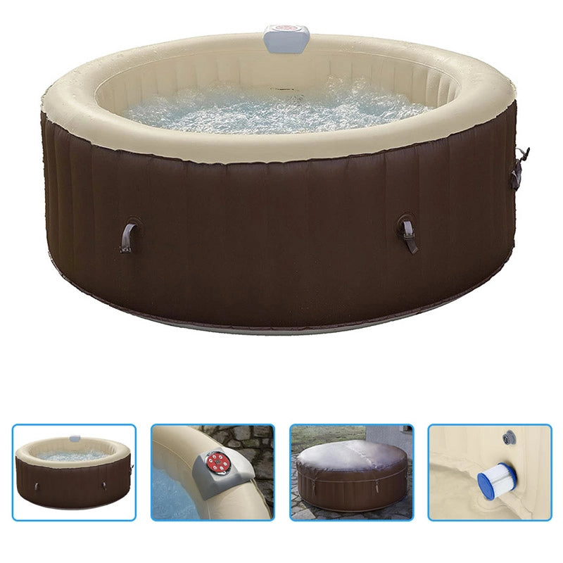 Vasca Spa Idromassaggio Gonfiabile Ispa Con Tappetino E Accessori - 4 Persone