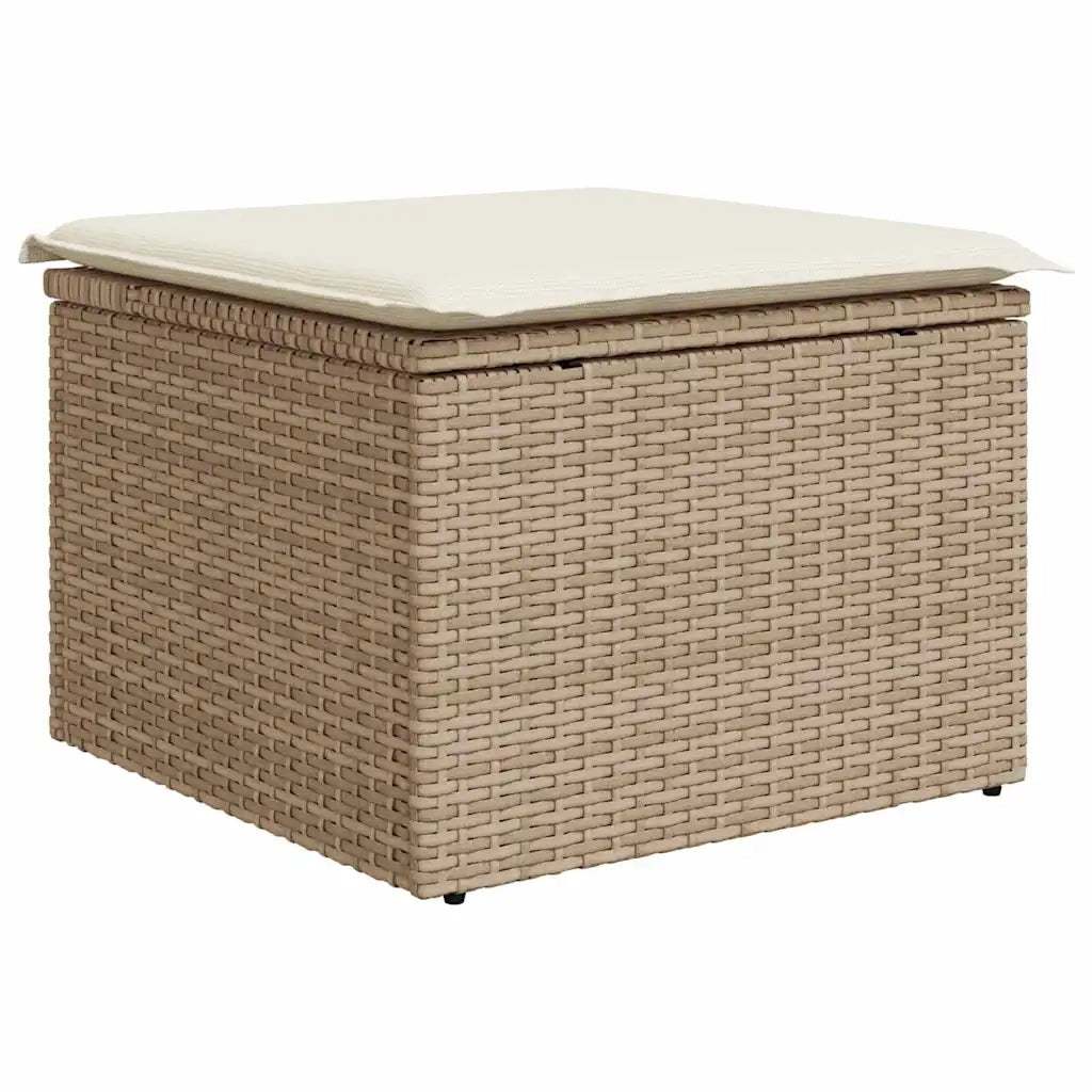 Set Divano da Giardino 9 pcs Beige Poly Rattan 3358360