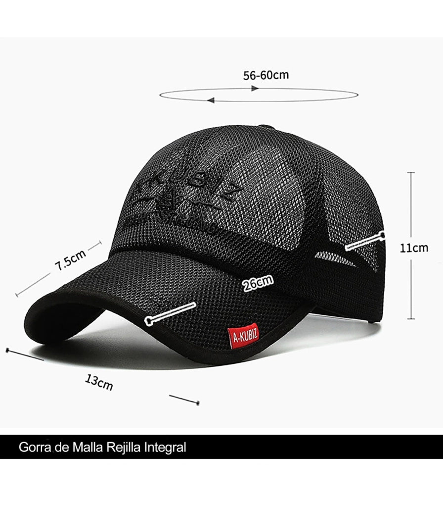 CAPPELLINO OUTDOOR IN RETE INTEGRALE | Cappellino Outdoor Unisex in Rete | Visiera Rinforzata | Massima Ventilazione