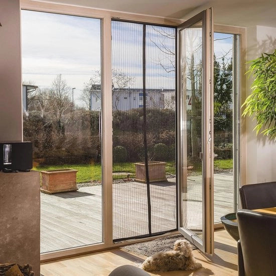 Sostegno Magnetico per Porte e Balcone - Insetticida con Magnete 90 x 210 cm - Nero