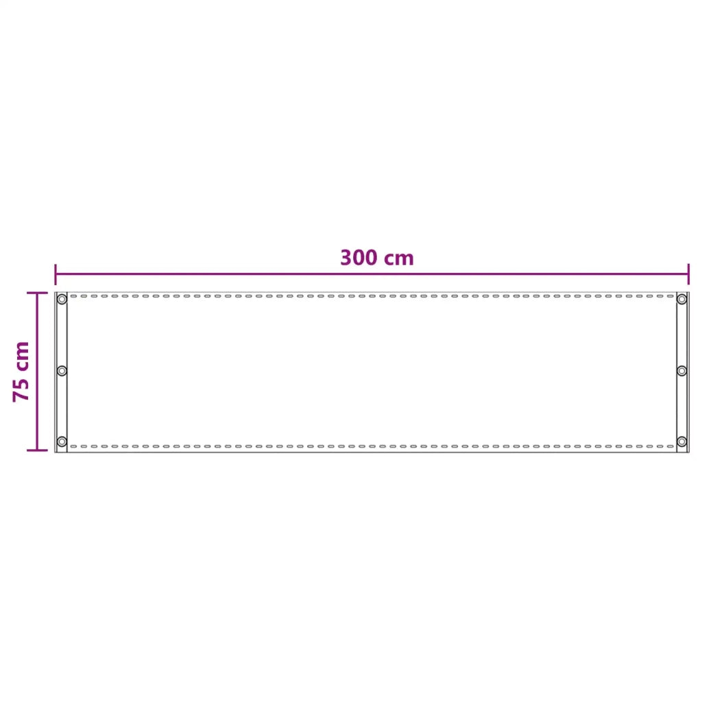 Schermo da balcone-Pannello per balcone Grigio Chiaro 75 x 300 cm HDPE e alluminio