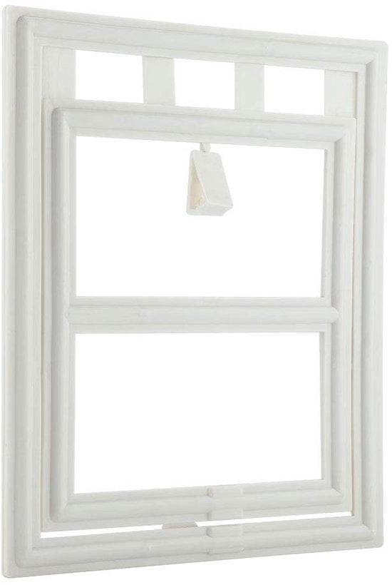 Porta per animali per porta d'ingresso - Porta per finestra - Installazione facile - Disponibile in diverse misure - Adatto per finestre e porte - Design nero/bianco - Porta per animali