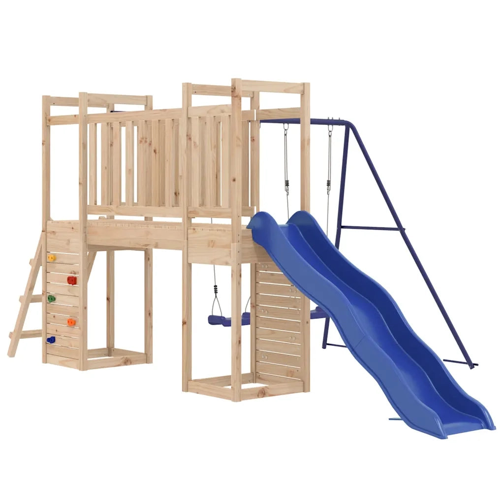 Set da Gioco da Esterno in Legno Massello di Pino 3155930