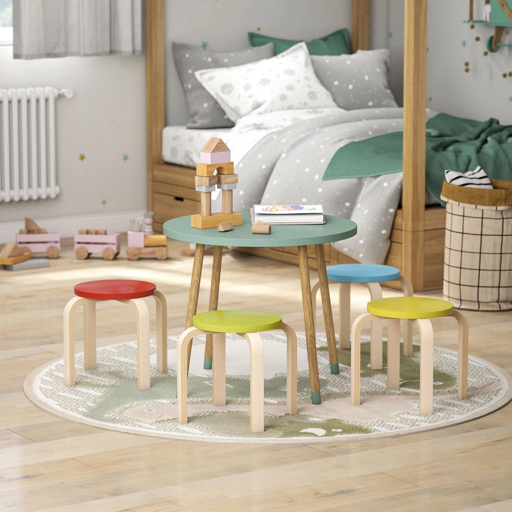 4 sgabelli impilabili ¨C zephmum ¨C legno multicolore