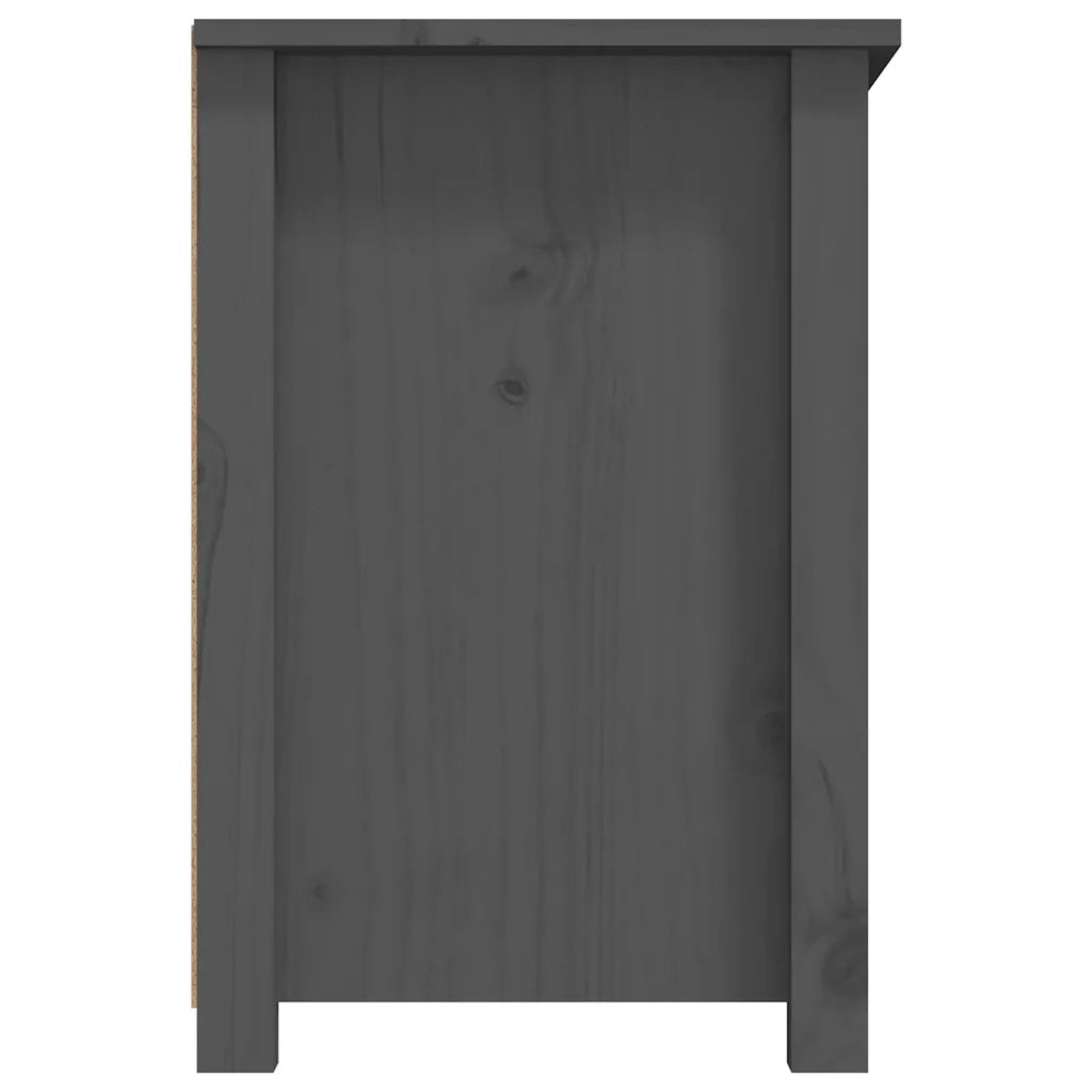 Mobile TV | Armadietto TV | Mobile Porta TV Grigio 79x35x52 cm in Legno Massello di Pino