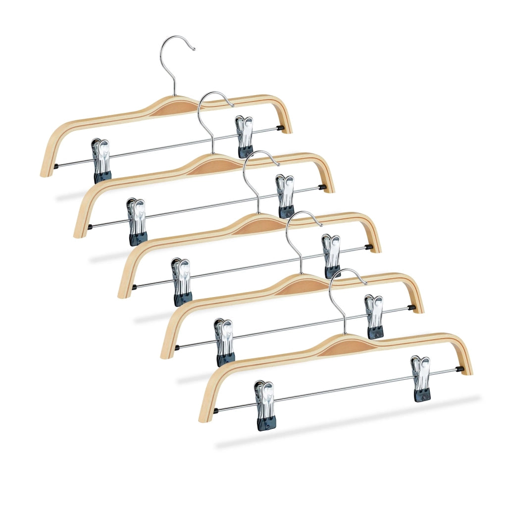 Set di 5 grucce per pantaloni in legno 13_0002503