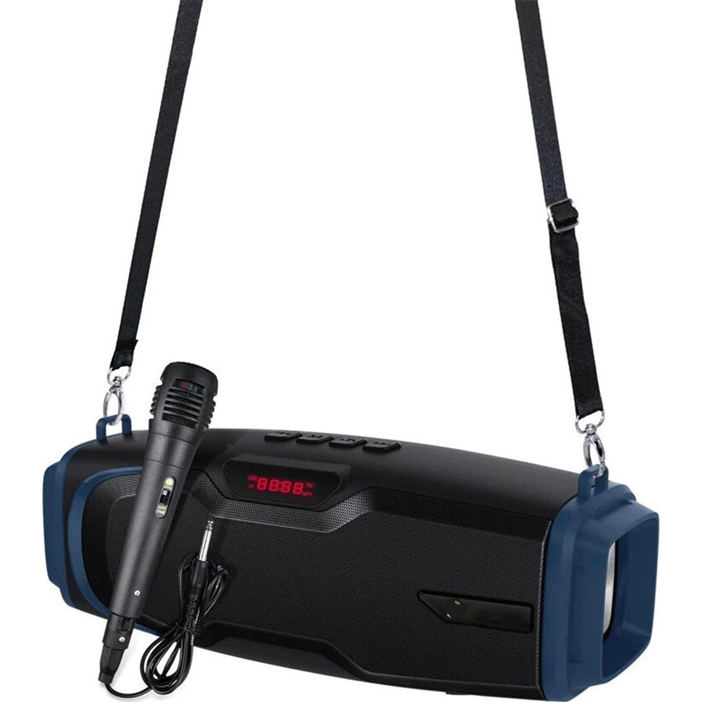 Trade Shop - Cassa Wireless Bluetooth Portatile Sistema Karaoke Con Microfono Cablato Q-yx600 -
