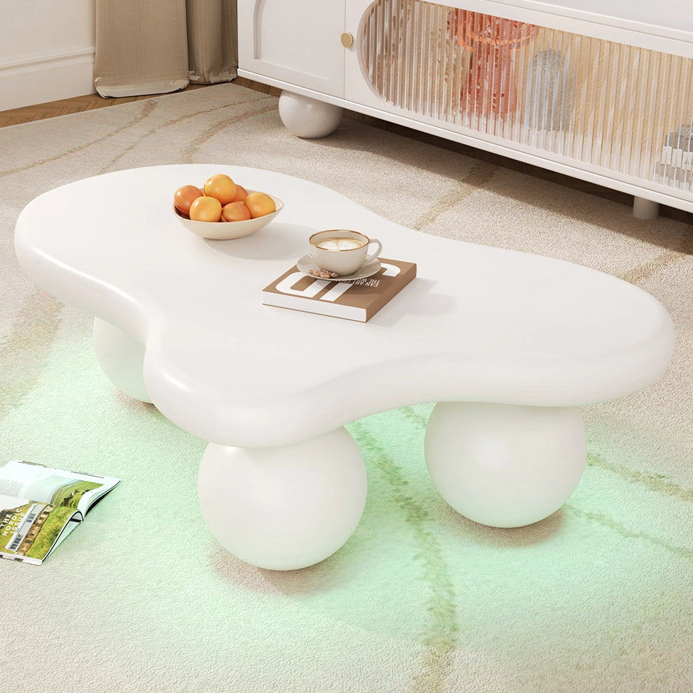 Tavolino-Xylo-Bianco Cloud LED 16 colori design nuage