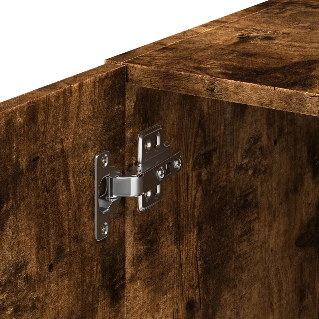 Armadietto a Muro | Mobile a Parete Rovere Fumo 45x42,5x40 cm in Legno Multistrato