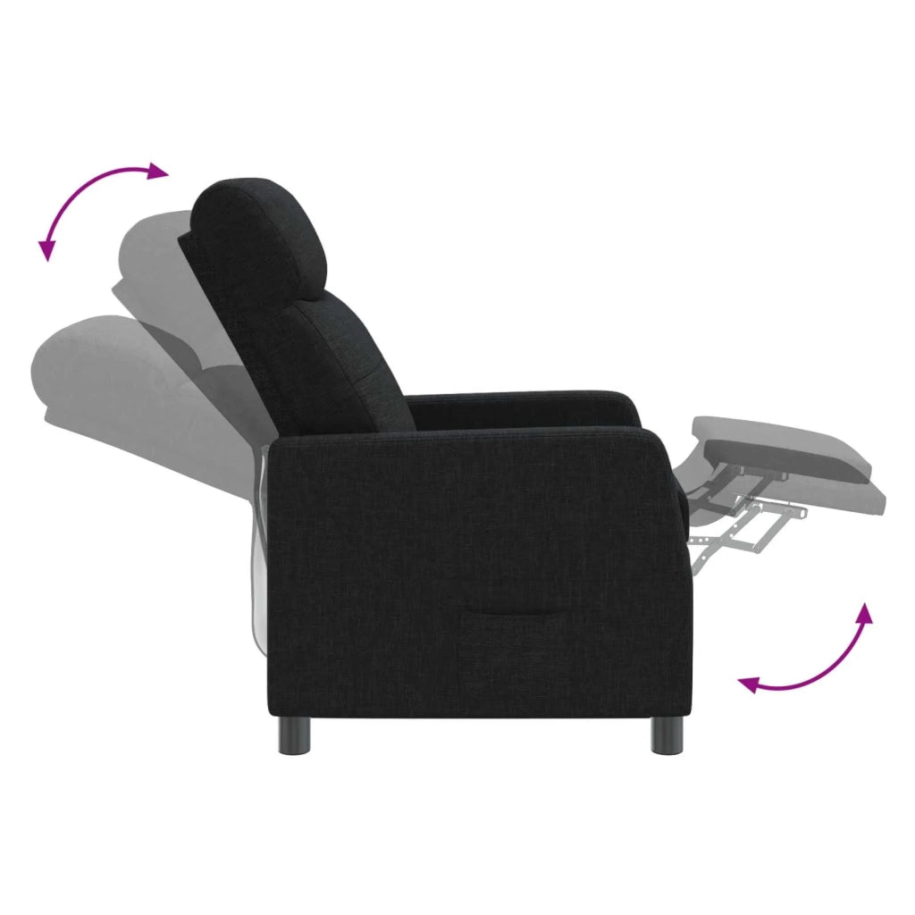 Poltrona Massaggiante Nero Tessuto 42035059