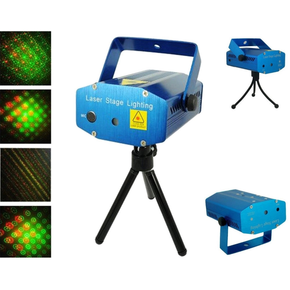 Trade Shop - Mini Proiettore Laser Effetto Puntini Luci Verde E Rosso Per Luce Discoteca -