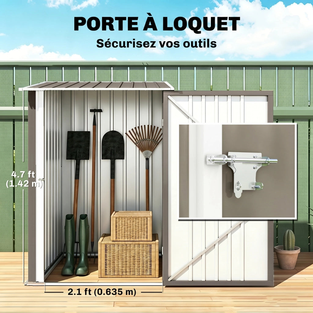 Casetta da Giardino ¨C Minimal ¨C Grigio 100x103x160 cm