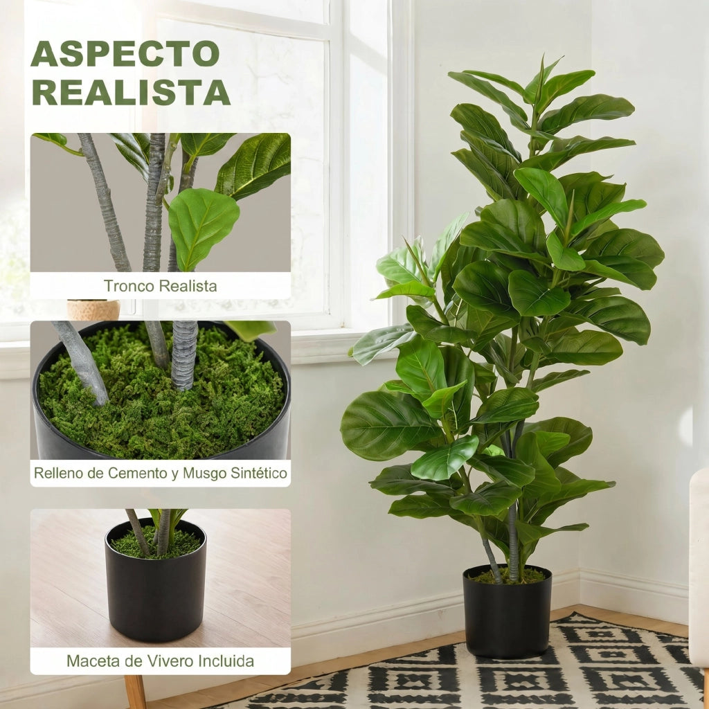 Pianta Artificiale Ficus ¨C Minimal ¨C Verde 110 cm