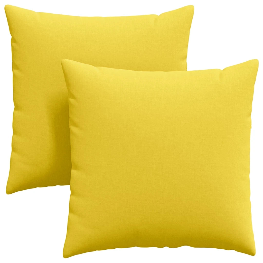 Cuscini da Divano 2 pcs Giallo Chiaro 60 x 60 cm Tessuto 42014006