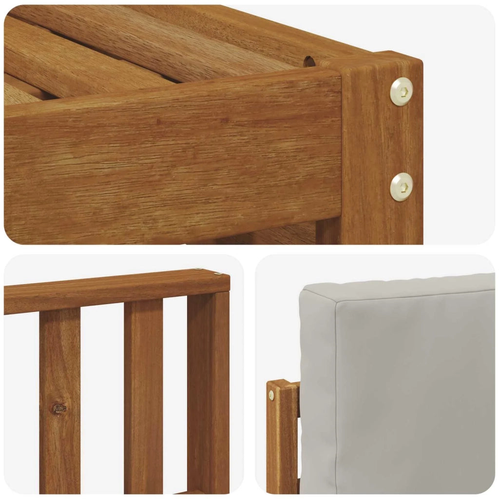 Set divano sezionale con cuscino 6 pcs Grigio Naturale e Chiaro 3375081