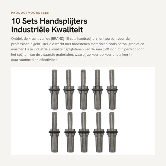 Maniglie per Interruzione Industriale - 10 Set - 16 mm di diametro - Stopperi in Acciaio - Robusti e Resistenti - Adatti per Pietra Dura - Interruttori