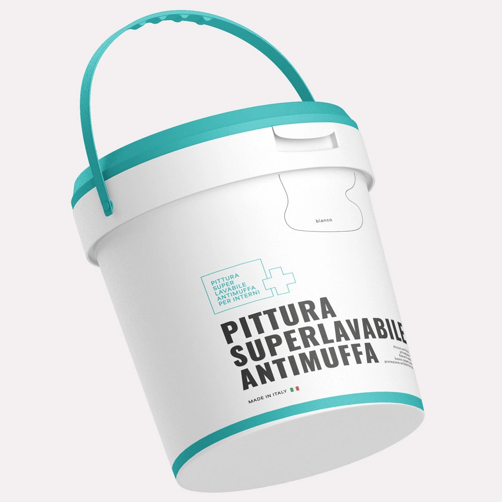 Pittura acrilica ultra opaca super lavabile antimuffa protezione antibatterica *** formato 2.5 lt, confezione 1