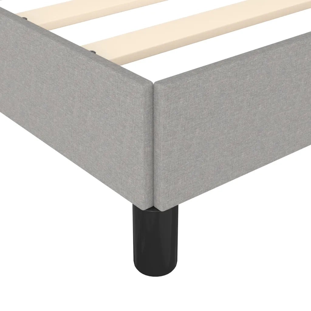 Letto matrimoniale | Letto per adulti | Giroletto senza Materasso Grigio Chiaro 140x190 cm Tessuto
